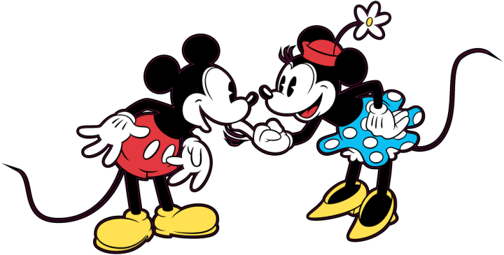 Autocollant Mickey Et Minnie Original