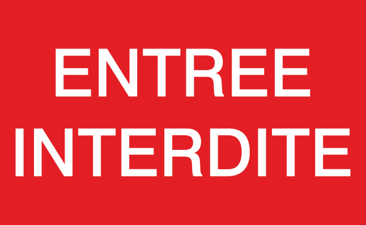 Autocollant Interdiction D'entrer