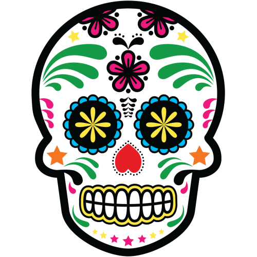 Sticker Tête de Mort Femme Mexicaine